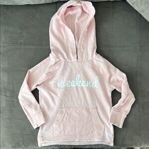 Grayson Threads Pink Toddle Hoodie with 'Weekend' Print
